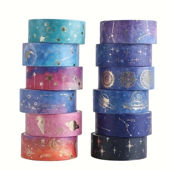 12pc Galactic Astrology Washi Tape Box Set - New in Box! - Picture 9 of 11